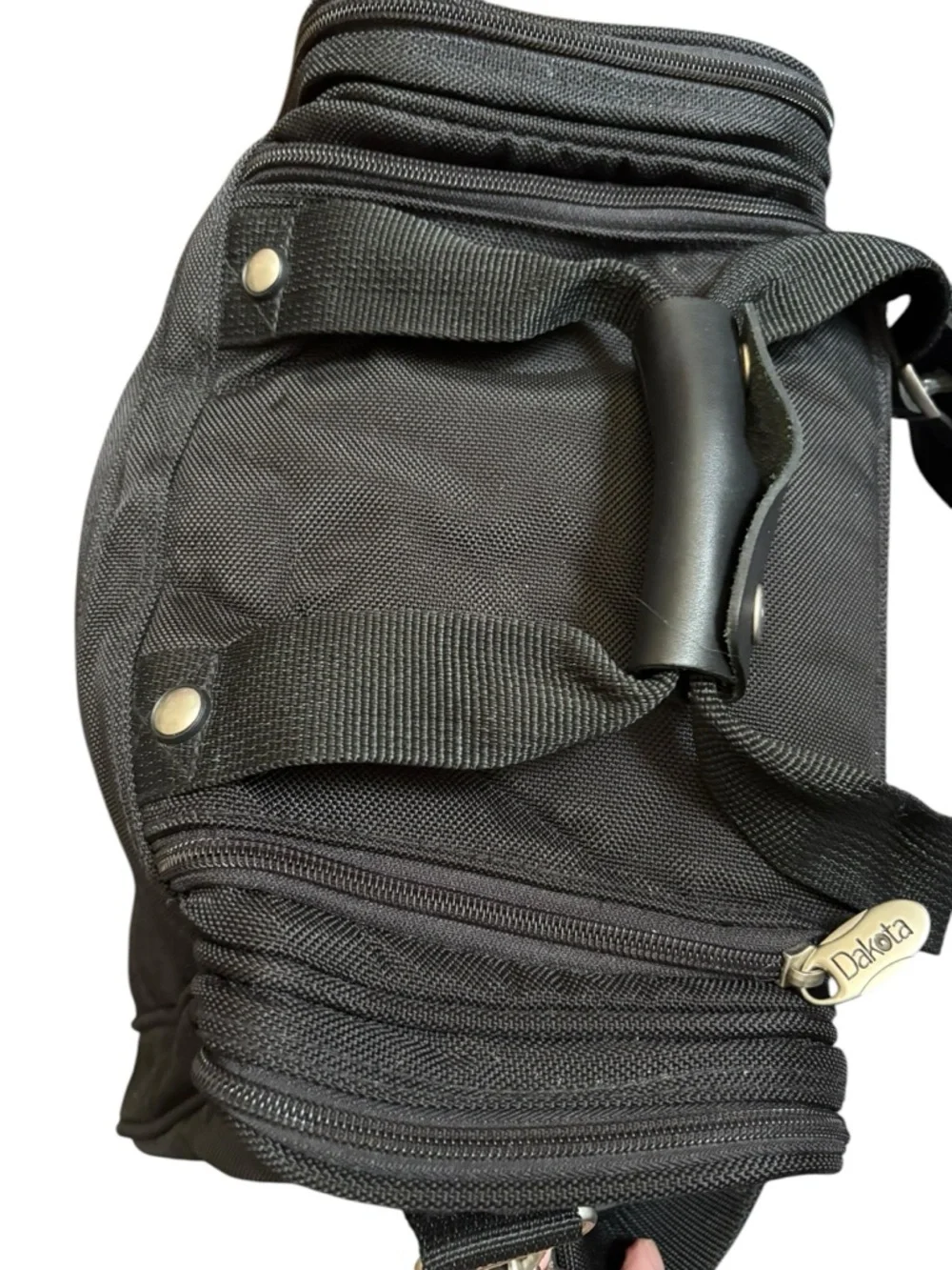 Dakota Black Ballistic Nylon Boarding Bag Multi-Pocket Duffel Trolley Sleeve
